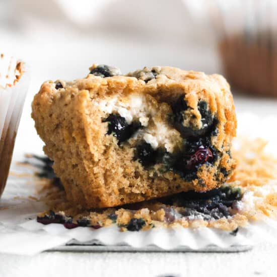 blueberry muffin unwrapped.