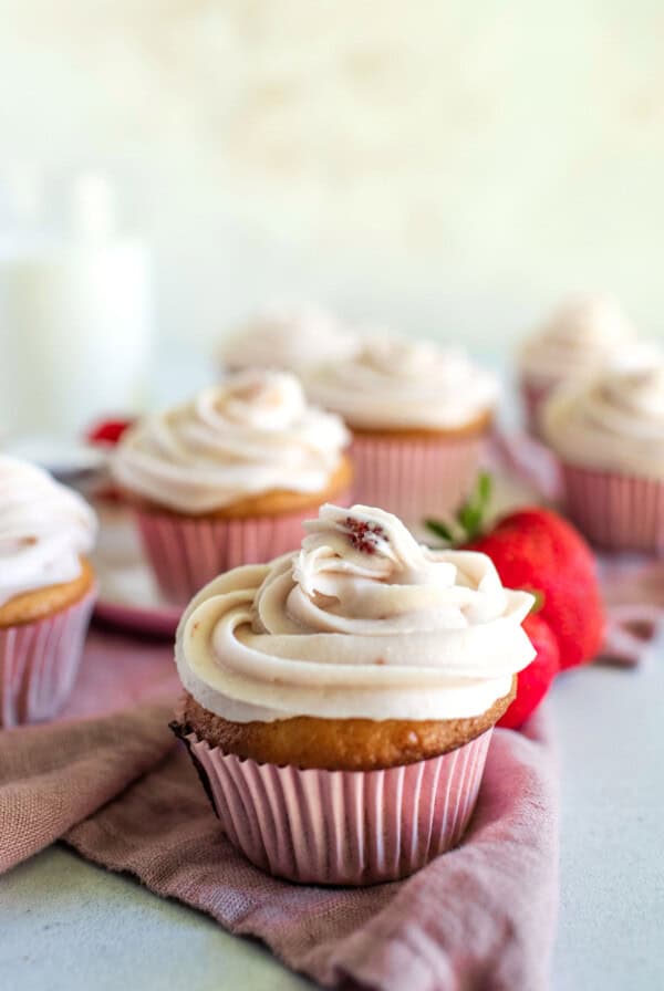 cupcake with frosting.