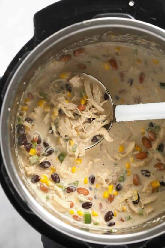 Incredible Cream Cheese Chicken Chili (Instant Pot!) Cheese Knees