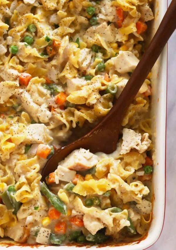 cheesy chicken noodle casserole