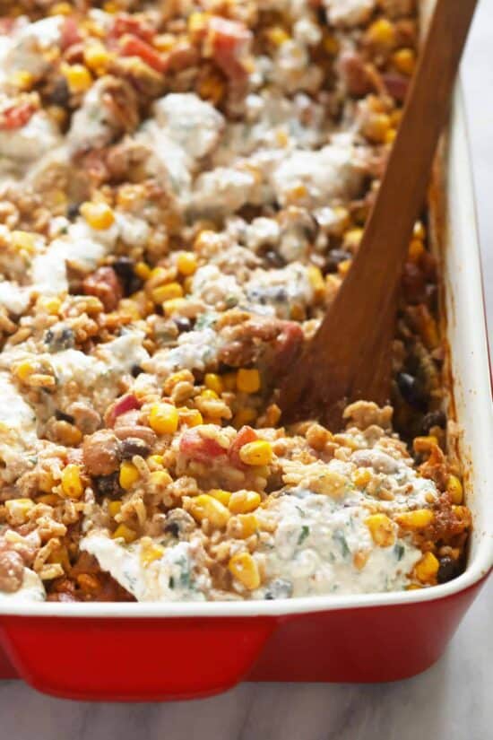 Mexican Street Corn Casserole - The Cheese Knees