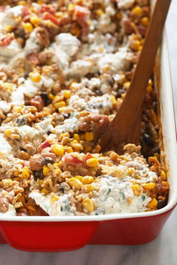 mexican street corn casserole.