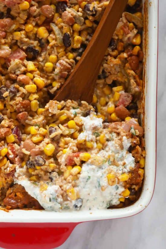 Mexican Street Corn Casserole - The Cheese Knees