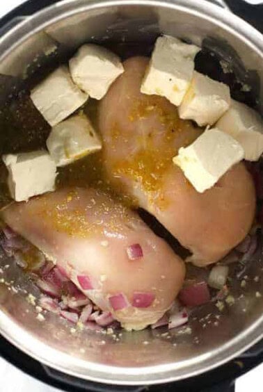 ingredients in instant pot.