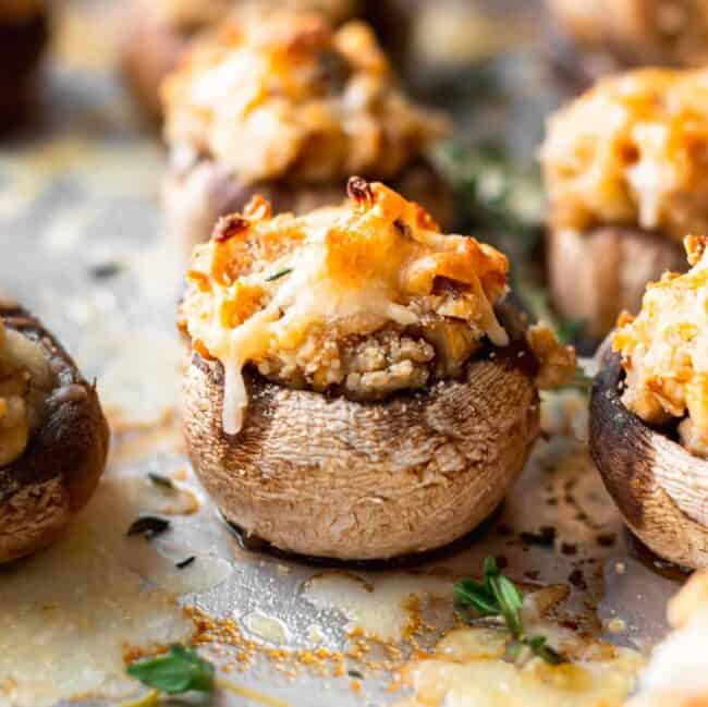 Cream Cheese Stuffed Mushrooms - The Cheese Knees