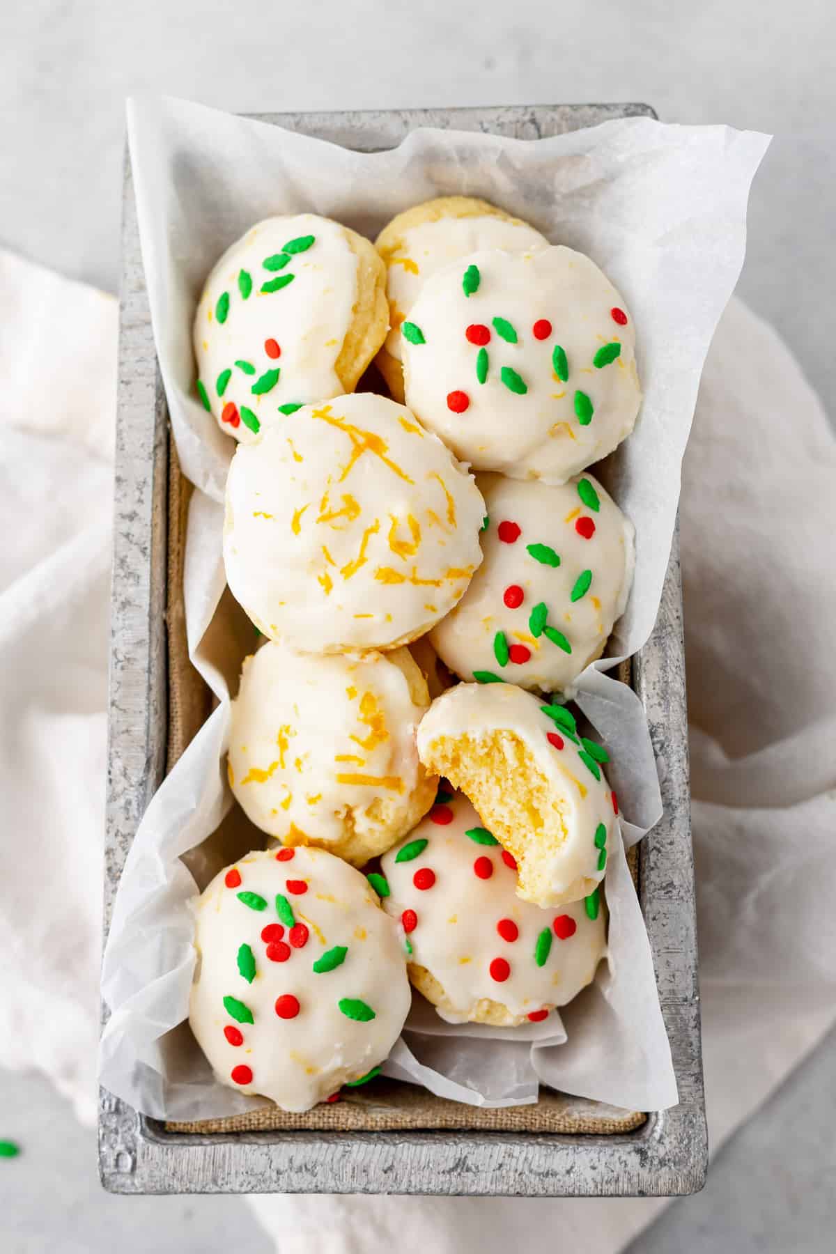 Ricotta cookies in a basket!