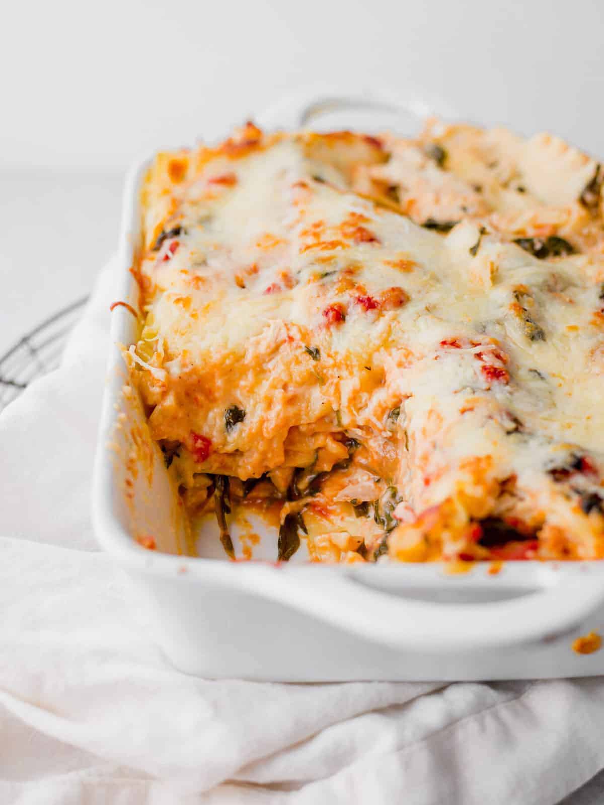 Easy Chicken Alfredo Lasagna - Cheese Knees