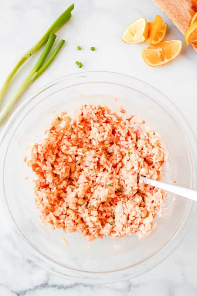 Crab dip in a bowl.