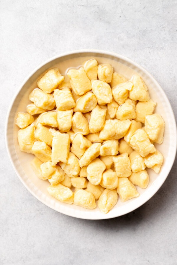 ricotta gnocchi in a bowl