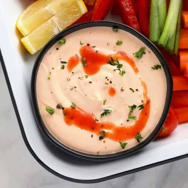 Buffalo Whipped Cottage Cheese Dip - The Cheese Knees