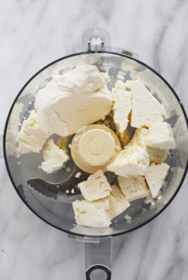 feta in food processor.