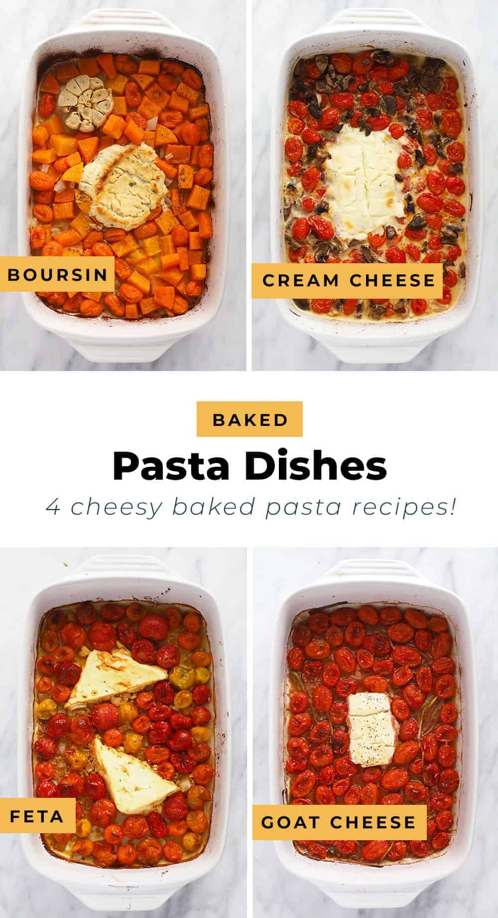 All four easy baked pasta dishes. 