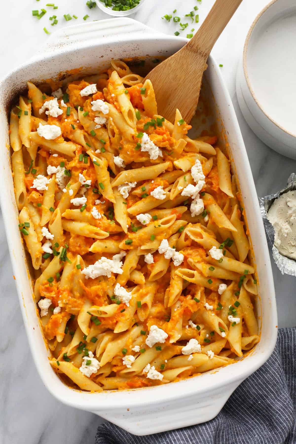 baked butternut squash pasta