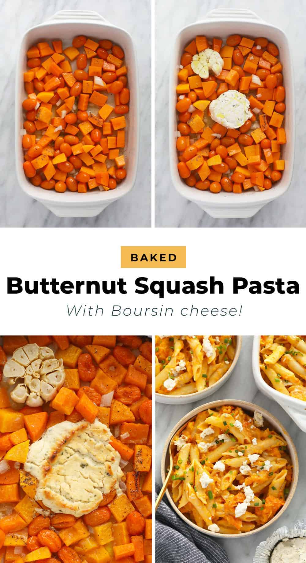 Creamy Baked Butternut Squash Pasta - Cheese Knees