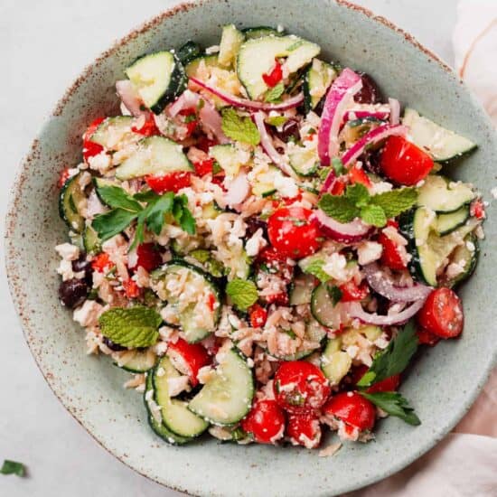 Greek orzo salad