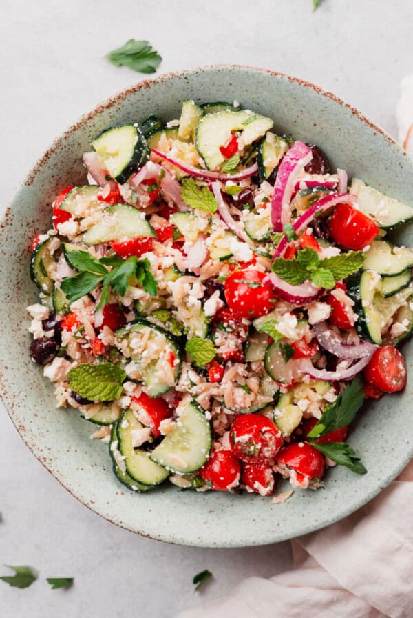Greek orzo salad