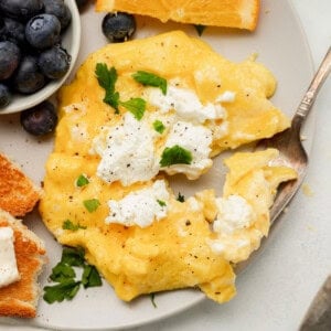 Goat Cheese Soft Scrambled Eggs