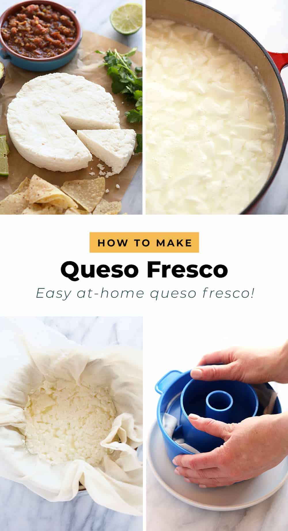 How to Make Queso Fresco (Easy to make!) Cheese Knees