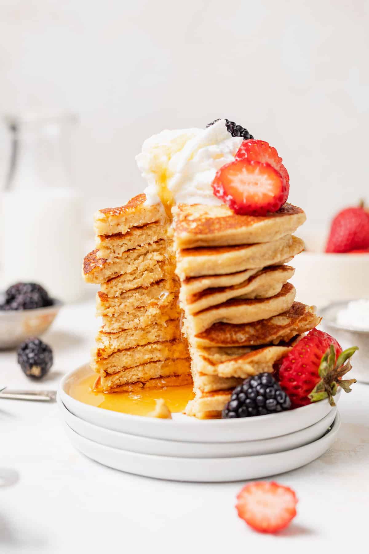Fluffy Cottage Cheese Pancakes - The Cheese Knees