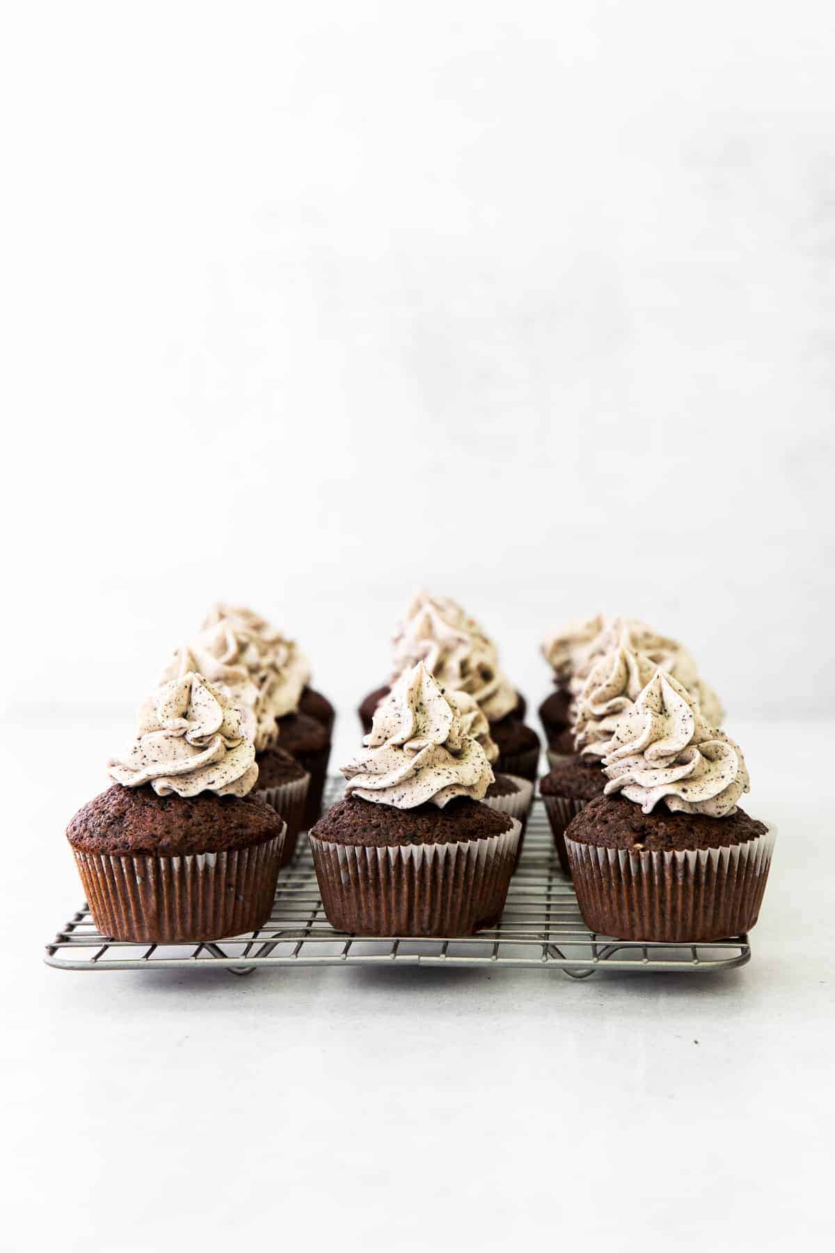 cupcakes on cooling rack