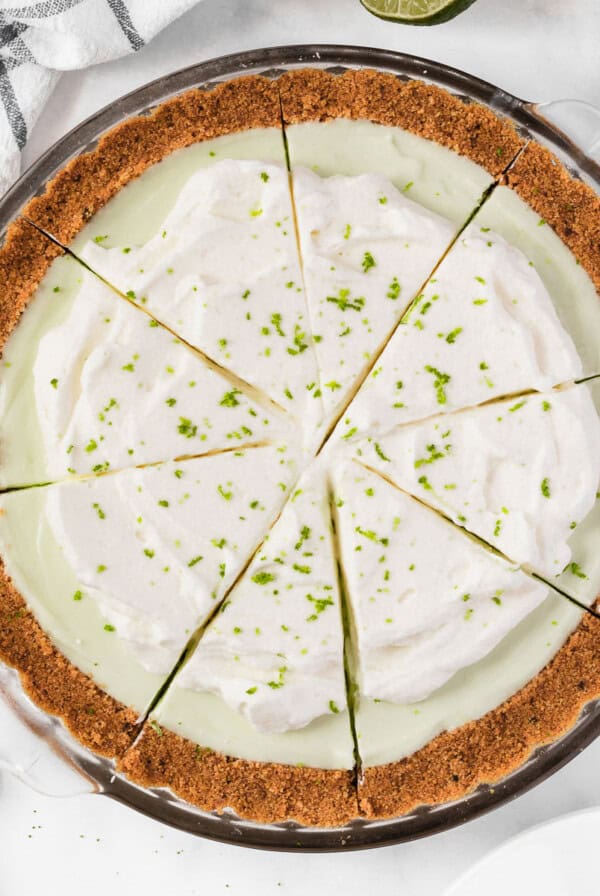 A whole key lime pie.