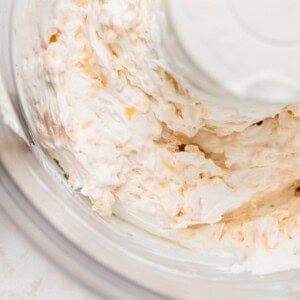 whipped cream in a food processor.