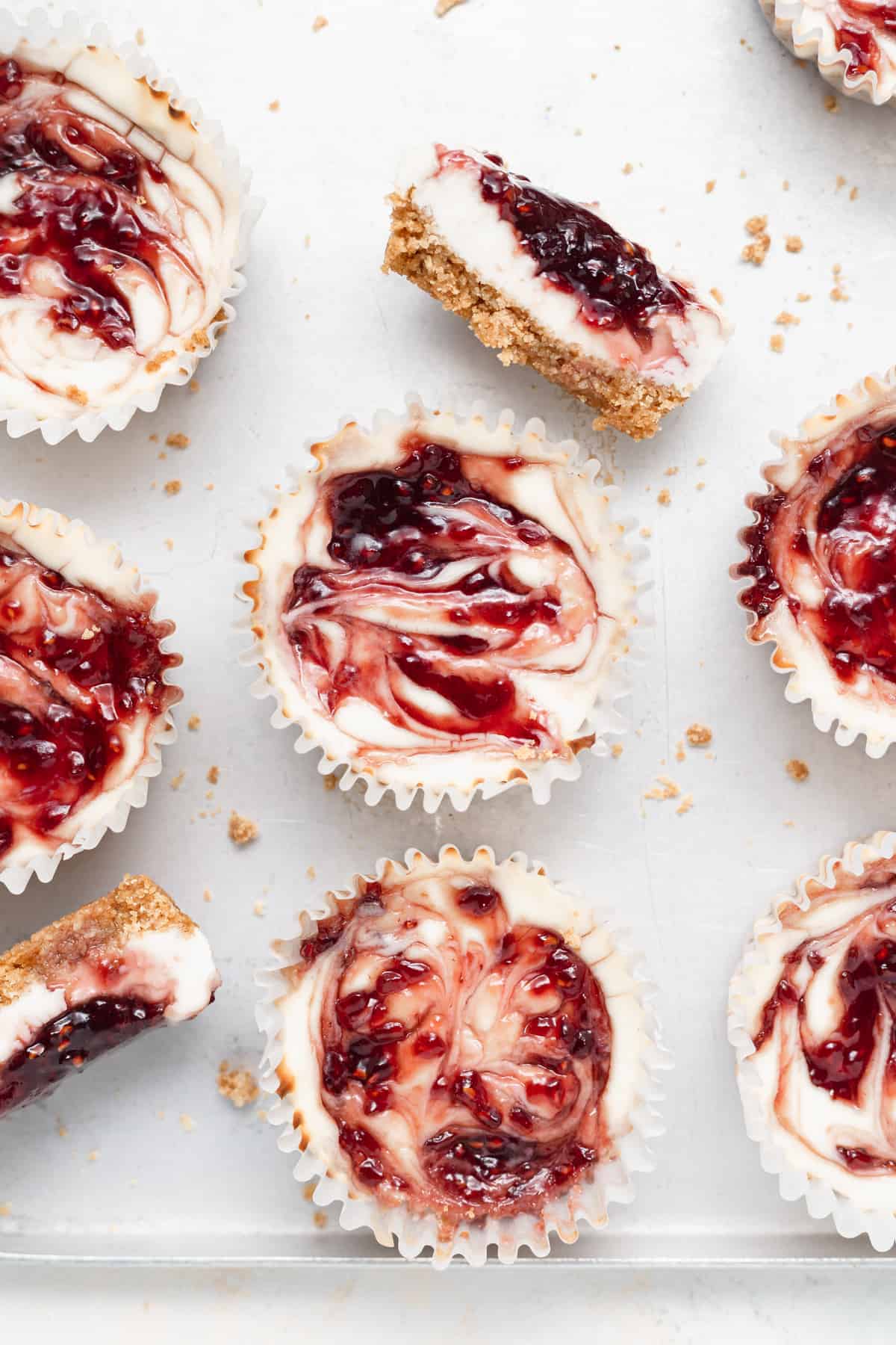 Cheesecake bites on the counter top