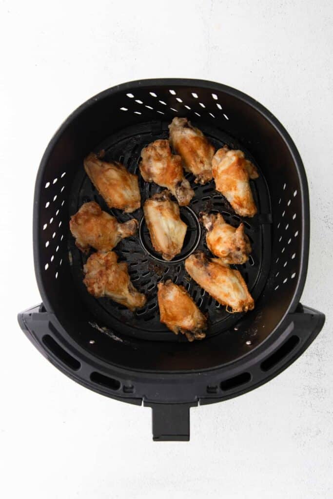 cooked wings in the air fryer
