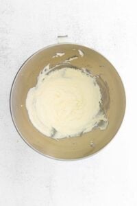 Filling for the cannolis in a bowl.