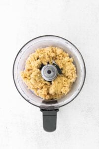 Cannoli dough in a food processor.