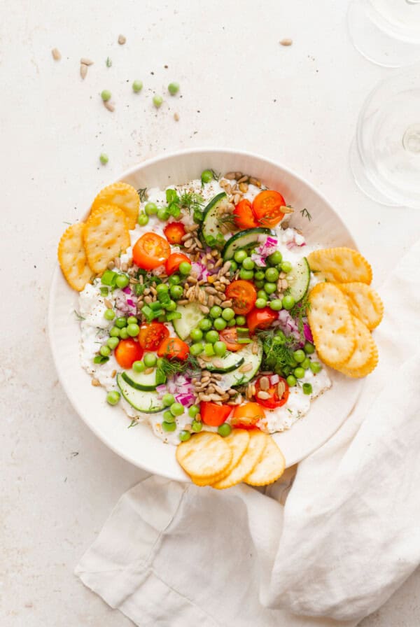 cottage cheese salad in a bowl