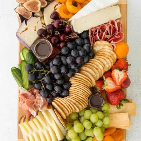 a prepared cheese board