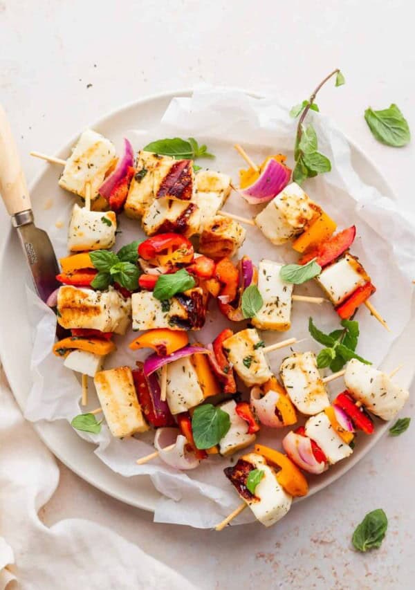 skewers on plate