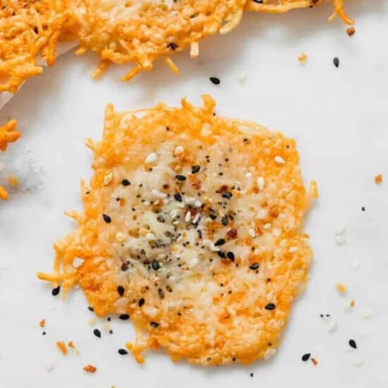 parmesan crisp on plate