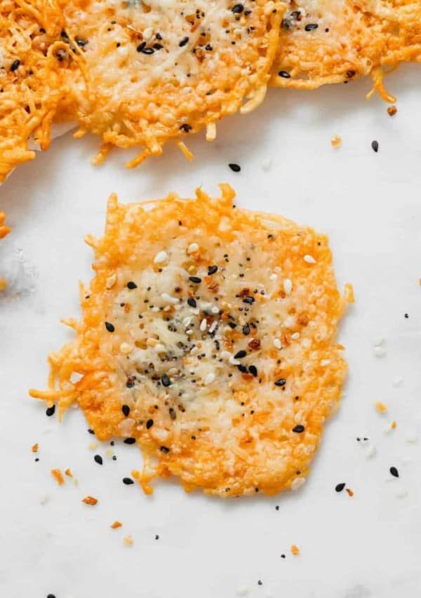 parmesan crisp on plate