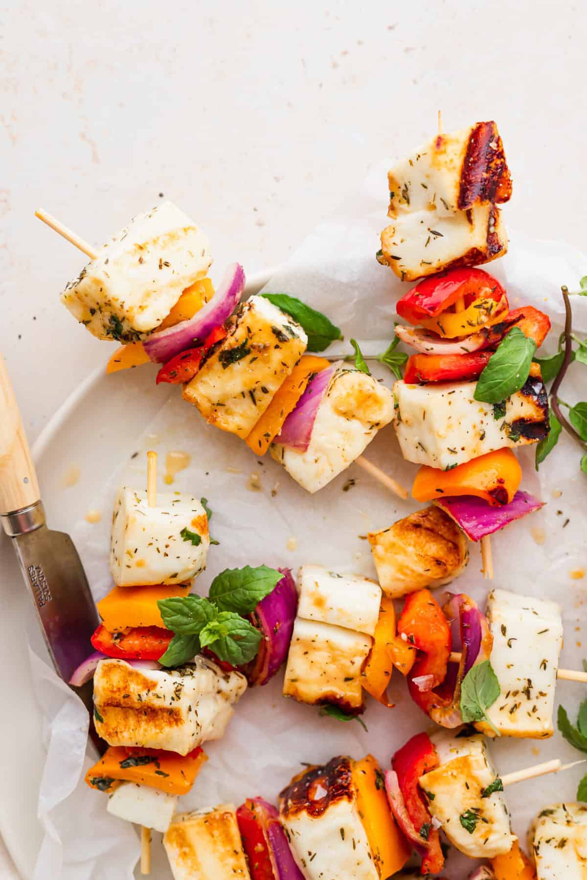 Grilled Halloumi Skewers (w/ za'atar marinade!) The Cheese Knees