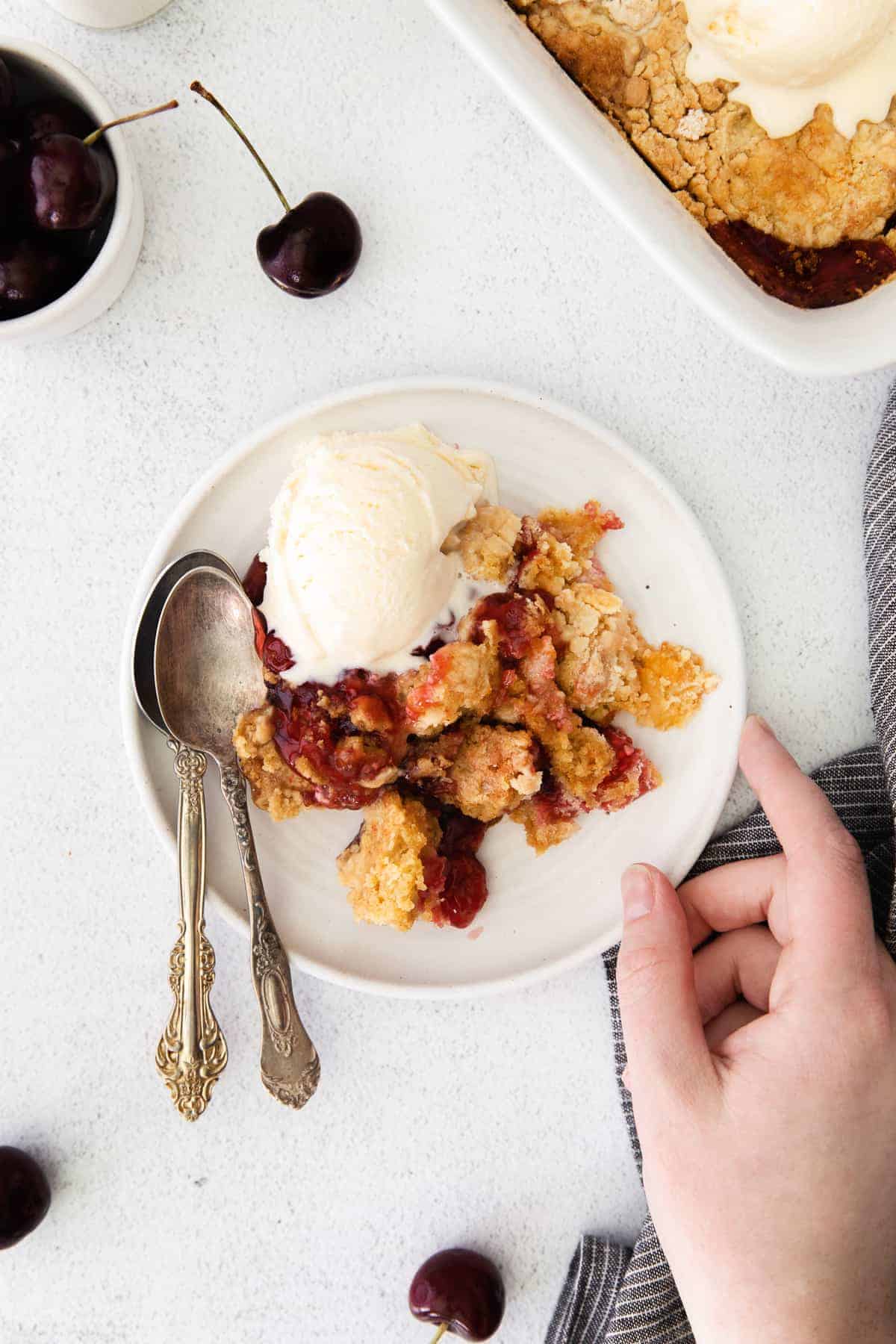 Cream Cheese Cherry Dump Cake