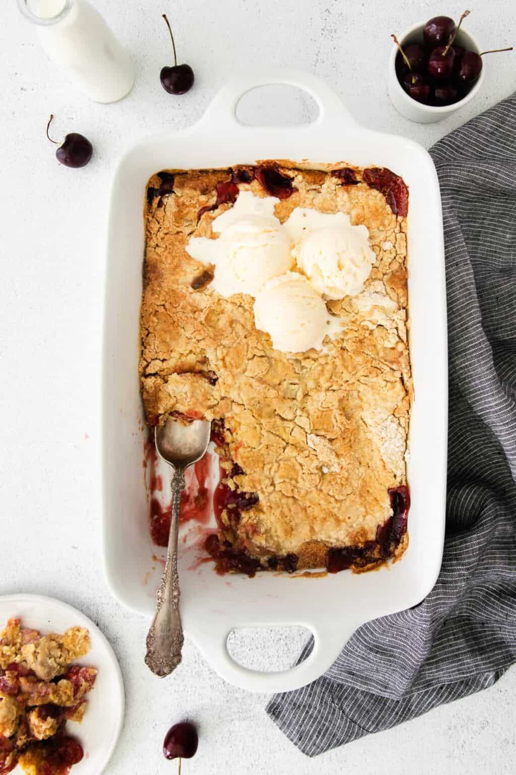 Cream Cheese Cherry Dump Cake