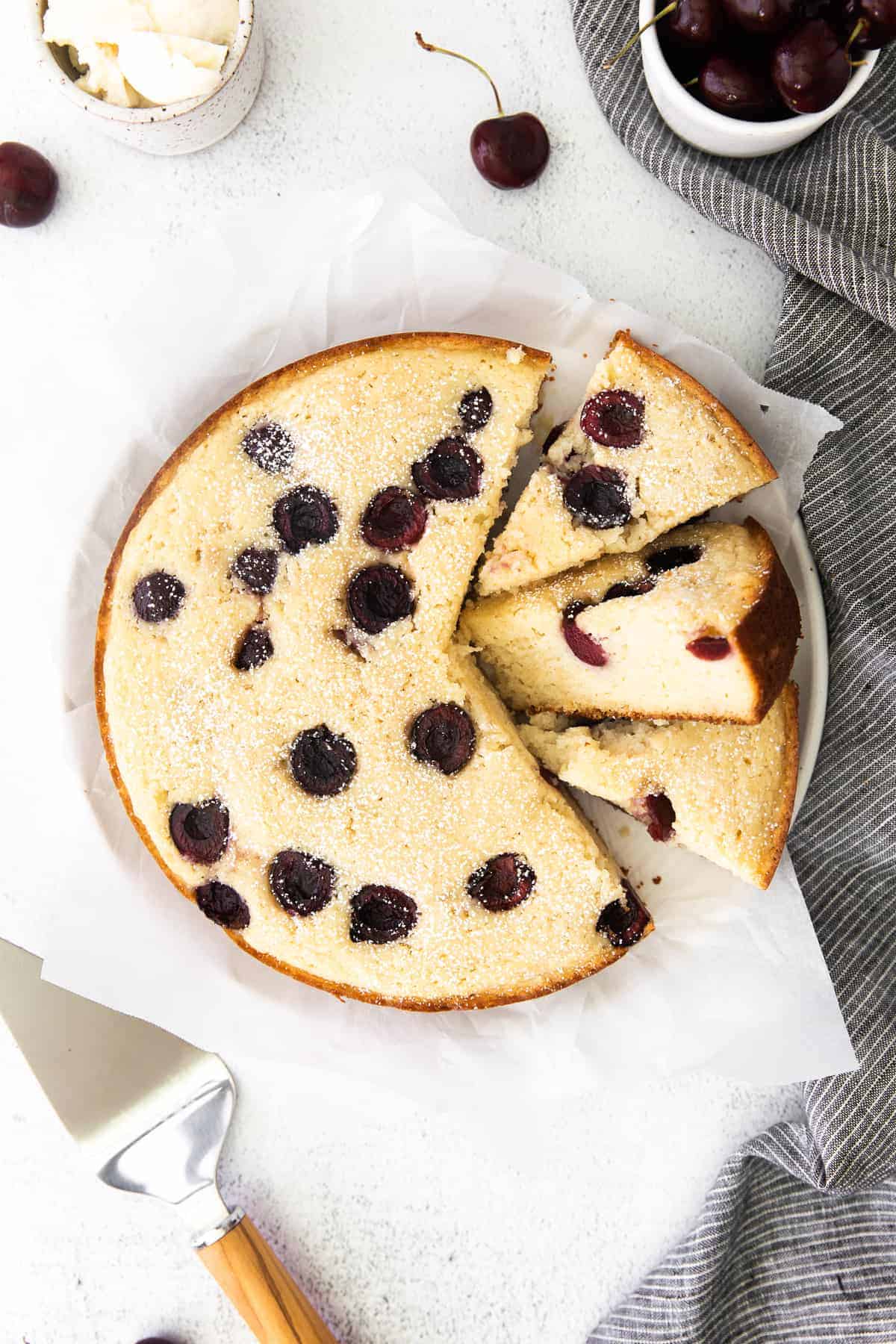 Cherry Ricotta Cake (w/ fresh cherries!) - The Cheese Knees