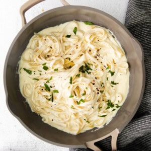 alfredo sauce with cream cheese.