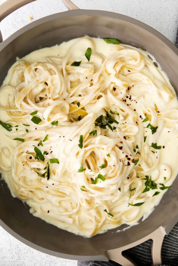 alfredo sauce with cream cheese.