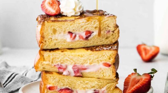 strawberries and cream stuffed french toast