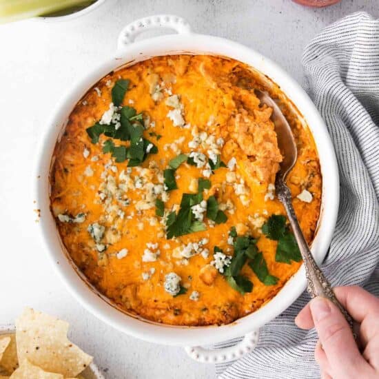 Blue cheese buffalo chicken dip.