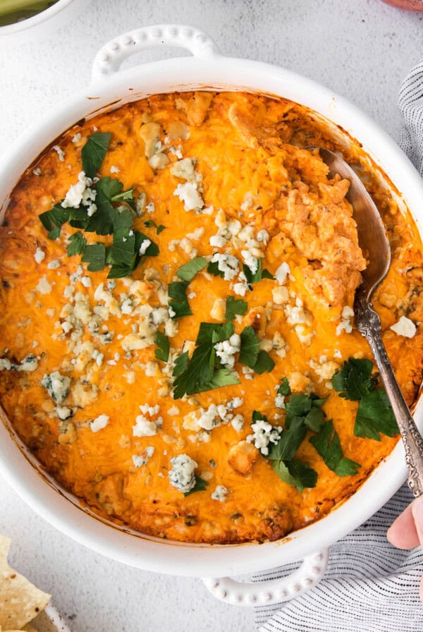 Blue cheese buffalo chicken dip.