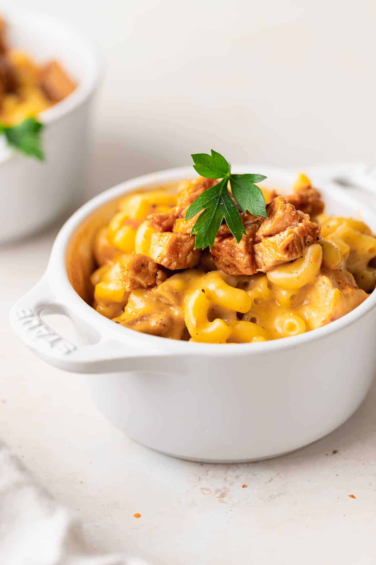 mac and cheese with buffalo chicken