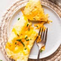 cheese omelette on a plate
