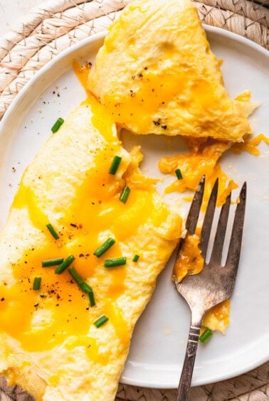 cheese omelette on a plate