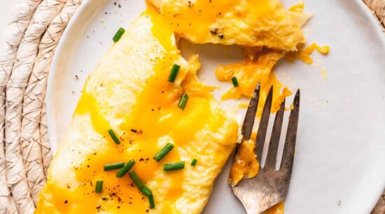 cheese omelette on a plate