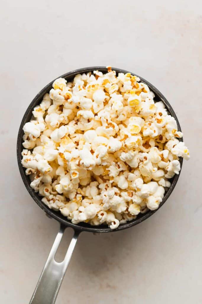 A bowl of regular popcorn. 