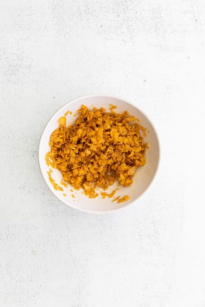 Cornflakes topping in a bowl.